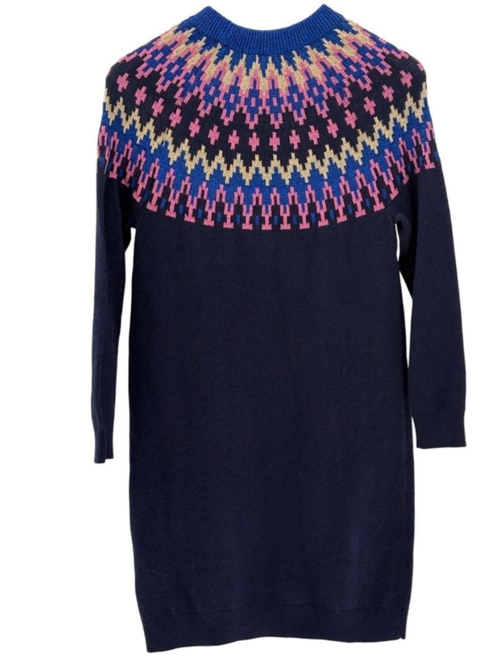 NWT Boden Eleanor Fair Isle Dress in Navy - Picture 7 of 13